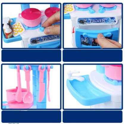 {M'SIA STOCK} Mini Kids Kitchen Play Set Tableware Frozen/Hello Kitty/Princess Pretend Toys 过家家厨房儿做饭 Mainan Masak Masak