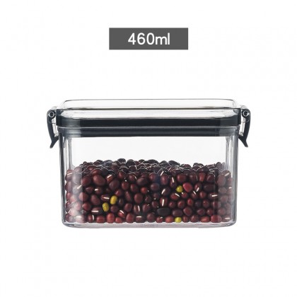 460ml Food Storage Transparent Plastic Airtight Multigrain Storage Container High Quality 方形透明密封收纳罐 Jar Simpanan