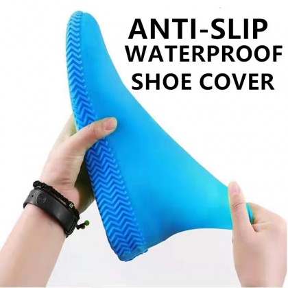 M size Waterproof Shoes Cover Environmental Protection Reusable Anti-Slip M尺码硅胶鞋套防水加厚防滑 Penutup Kasut Kalis Air