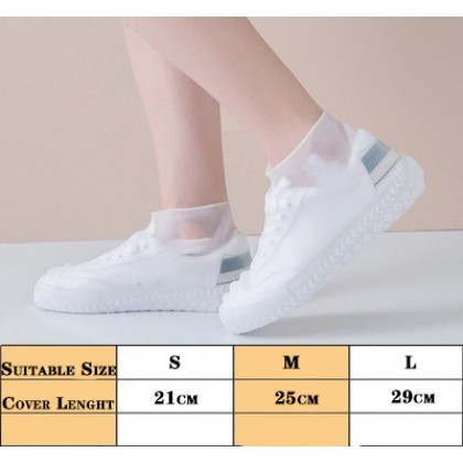 L size Waterproof Shoes Cover Environmental Protection Reusable Anti-Slip L尺码硅胶鞋套防水加厚防滑 Penutup Kasut Kalis Air