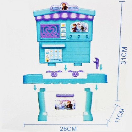 {M'SIA STOCK} Frozen Cooking Food Kitchen Simulation Kids Toys  冰雪奇缘厨房儿童过家家 