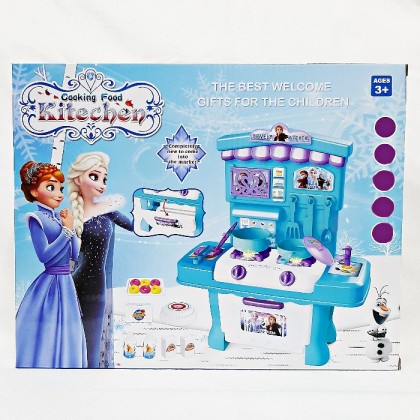 {M'SIA STOCK} Frozen Cooking Food Kitchen Simulation Kids Toys  冰雪奇缘厨房儿童过家家 