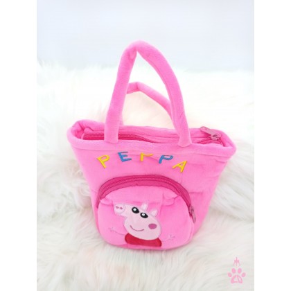 Winnie The Pooh/Peppa Pig/Rilakkuma/Line/Hello Kitty Handbag SoftToys/PlushToys/KidsToys 8inch 24cm 卡通维尼/小猪佩奇/轻松熊手提包包娃娃玩具公仔 8寸