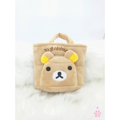 Winnie The Pooh/Peppa Pig/Rilakkuma/Line/Hello Kitty Handbag SoftToys/PlushToys/KidsToys 8inch 24cm 卡通维尼/小猪佩奇/轻松熊手提包包娃娃玩具公仔 8寸