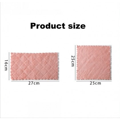 {M'SIA STOCK} Kitchen Dish Towel Rag Non-stick Oil Double-layer Dish Cloth Kitchen Cleaning Wipes 1pcs 双面抹布Kain Lap Meja