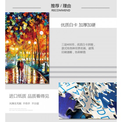 跨境爆款成人儿童减压拼装玩具500片1000片鬼灭之刃平面纸质拼图