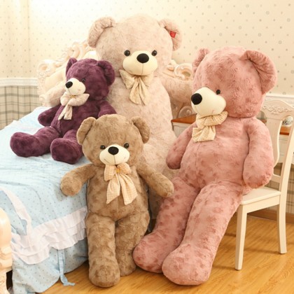 {M'SIA STOCK} Polka Dot Tie Teddy Bear SOFTTOYS/PLUSHTOYS/KIDSTOYS/DOLL 80CM 波点领结泰迪熊娃娃玩具公仔80厘米 Anak Patung