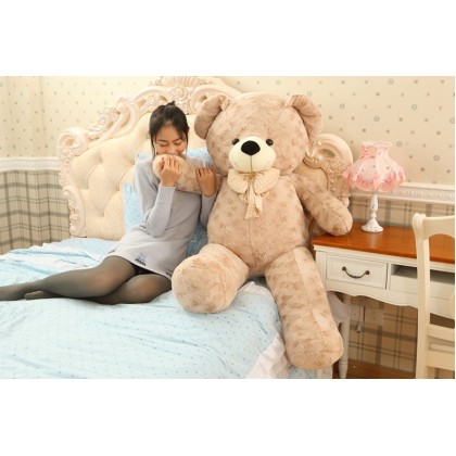 {M'SIA STOCK} Polka Dot Tie Teddy Bear SOFTTOYS/PLUSHTOYS/KIDSTOYS/DOLL 80CM 波点领结泰迪熊娃娃玩具公仔80厘米 Anak Patung