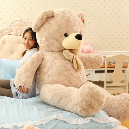 {M'SIA STOCK} Polka Dot Tie Teddy Bear SOFTTOYS/PLUSHTOYS/KIDSTOYS/DOLL 80CM 波点领结泰迪熊娃娃玩具公仔80厘米 Anak Patung
