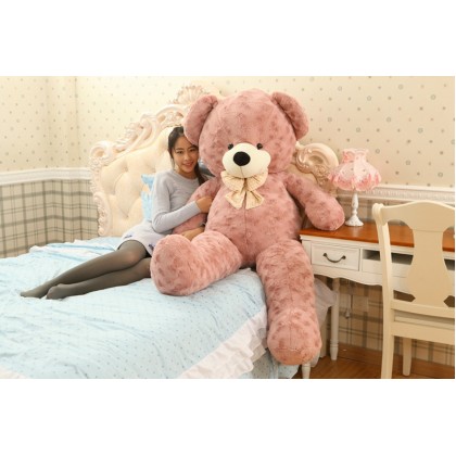 {M'SIA STOCK} Polka Dot Tie Teddy Bear SOFTTOYS/PLUSHTOYS/KIDSTOYS/DOLL 80CM 波点领结泰迪熊娃娃玩具公仔80厘米 Anak Patung