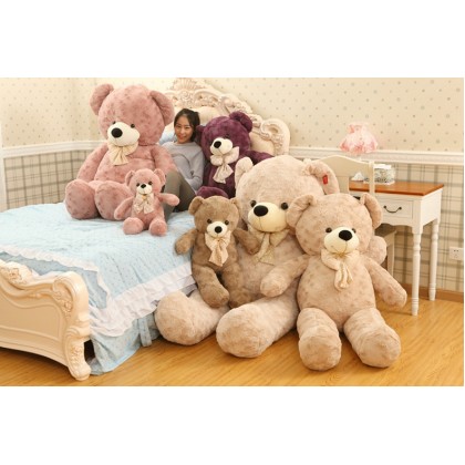 {M'SIA STOCK} Polka Dot Tie Teddy Bear SOFTTOYS/PLUSHTOYS/KIDSTOYS/DOLL 80CM 波点领结泰迪熊娃娃玩具公仔80厘米 Anak Patung