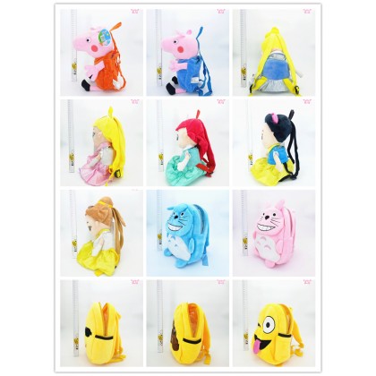 Disney/Marvel/Peppa Pig School Bag  SoftToys/PlushToys/KidsToys 25-35cm 迪士尼/复仇者/小猪佩奇学校包包娃娃玩具公仔25厘米-35厘米