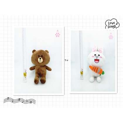 Line Brown Friend SoftToys/PlushToys/KidsToys 25-35cm  布朗熊家族娃娃玩具公仔25厘米-35厘米
