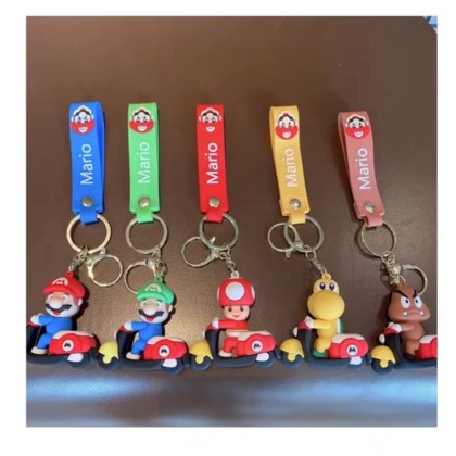 Motorbiker Super Mario Key Chain   骑车手超级马力欧钥匙圈