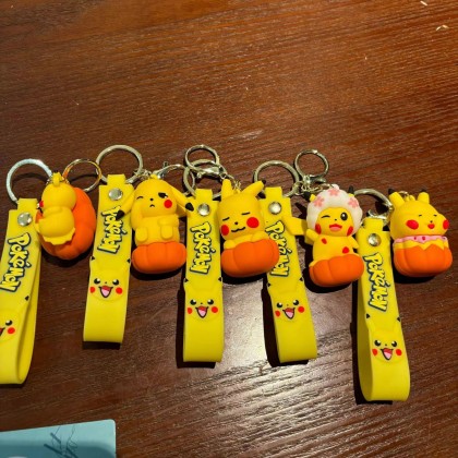 Pumpkin Pokemon Pikachu Key Chain   南瓜宝可梦皮卡丘钥匙圈