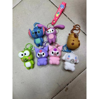 Blow Bubble Cartoon Key Chain   卡通吹泡泡捏捏乐钥匙圈