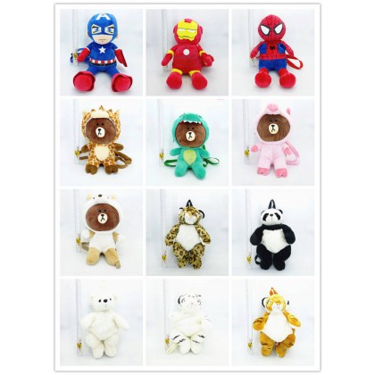 Marvel School Bag KidsBag SoftToys/PlushToys/KidsToys 25-35cm  复仇者联盟小学书包25厘米-35厘米