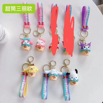 Sanrio Ice Cream Dessert Key Chain   三丽鸥甜筒冰淇淋钥匙圈