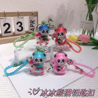 Riding Unicorn Panda Dundun Key Chain   熊猫墩墩骑马钥匙圈