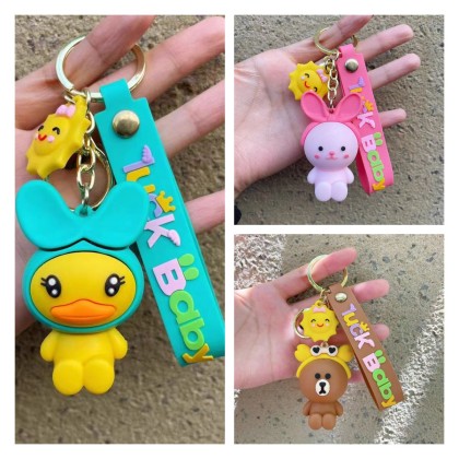 Line Friend Hairband Key Chain Line家族发套钥匙圈 Line Friend Hairband Key Chain Line家族发套钥匙圈
