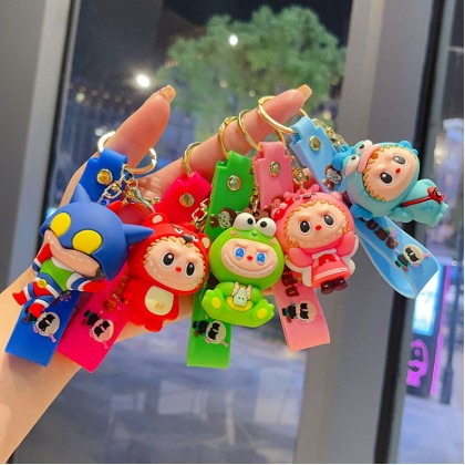 Cartoon Labubu Key Chain 卡通便装拉布布钥匙圈 Cartoon Labubu Key Chain 卡通便装拉布布钥匙圈