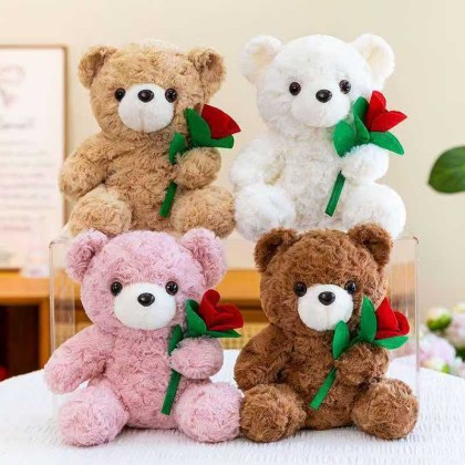 Rose Teddy Bear 7INCH 21CM 玫瑰花泰迪熊 7寸 21厘米 Rose Teddy Bear 7INCH 21CM 玫瑰花泰迪熊 7寸 21厘米