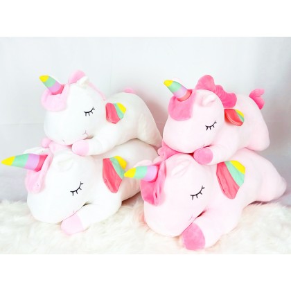 Unicorn（Stretch Cotton）SoftToys/PlushToys/KidsToys 50cm 趴姿太空棉独角马娃娃玩具公仔50厘米