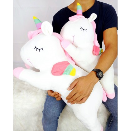 Unicorn（Stretch Cotton）SoftToys/PlushToys/KidsToys 50cm 趴姿太空棉独角马娃娃玩具公仔50厘米