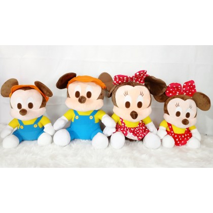 Mickey Minnie Couple SoftToys/PlushToys/KidsToys 50cm 运动米奇米妮娃娃玩具公仔50厘米Patung Beruang