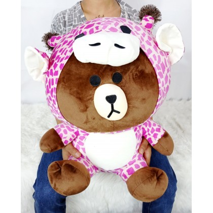 {M'SIA STOCK} Animal Line SoftToys/PlushToys/KidsToys 50cm 动物Line Family娃娃玩具公仔50厘米 Patung Beruang