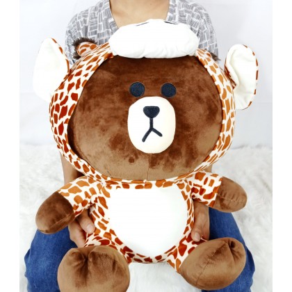 {M'SIA STOCK} Animal Line SoftToys/PlushToys/KidsToys 50cm 动物Line Family娃娃玩具公仔50厘米 Patung Beruang