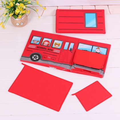 {M'SIA STOCK} Kids Vehicle Toy Storage Box Foldable Organizer Box Multipurpose Vehicle Stool Sofa Storage可折叠多功能卡通汽车收纳箱玩具