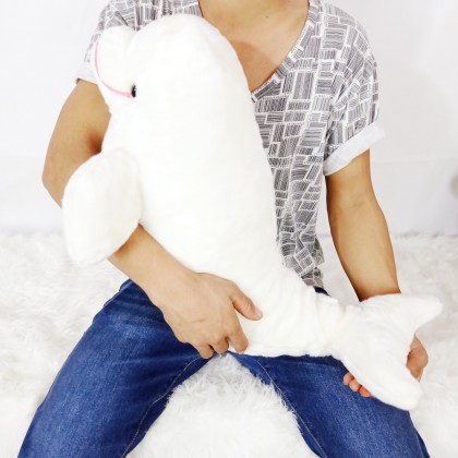 {M'SIA STOCK} Dolphin SoftToys/PlushToys/KidsToys 50cm 海豚娃娃玩具公仔50厘米 Patung Beruang